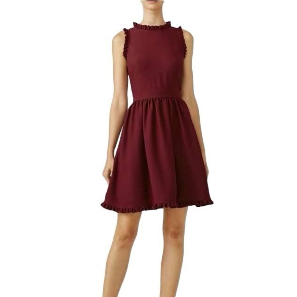 Kate Spade Elegant Burgundy Sleeveless Dress